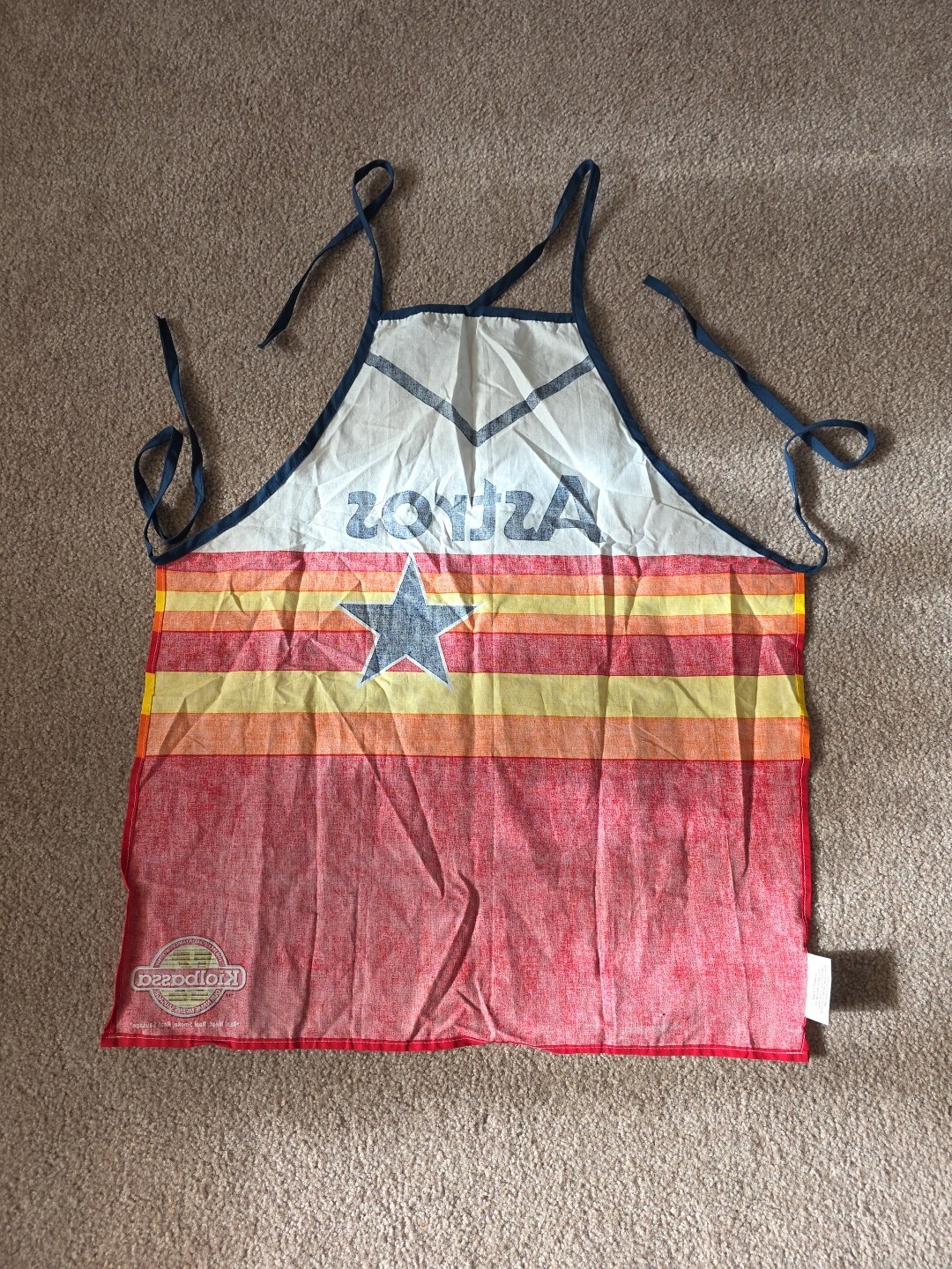 Vintage Logo Houston Astros Baseball Chef Kitchen Grilling Apron Kiolbassa Gift gallery