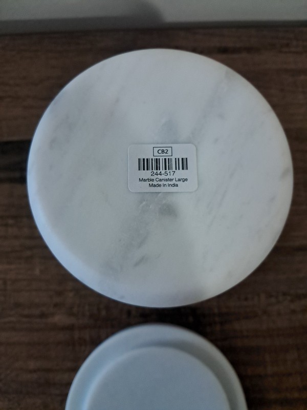 CB2 Large Marble Canister gallery