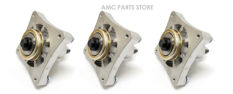 3 Spindle Assemblies for Hustler 604214 Includes Blade Bolts & Mounting Bolts gallery
