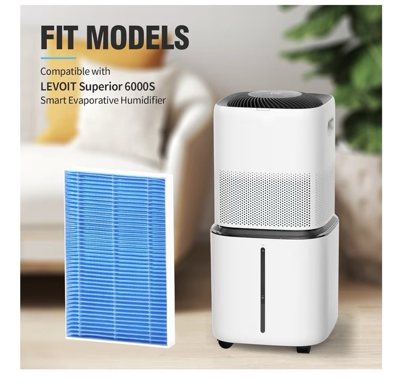 4 Pieces Replacement Filter and Top Fill Humidifier, Compatible 6000S, 6 Months gallery