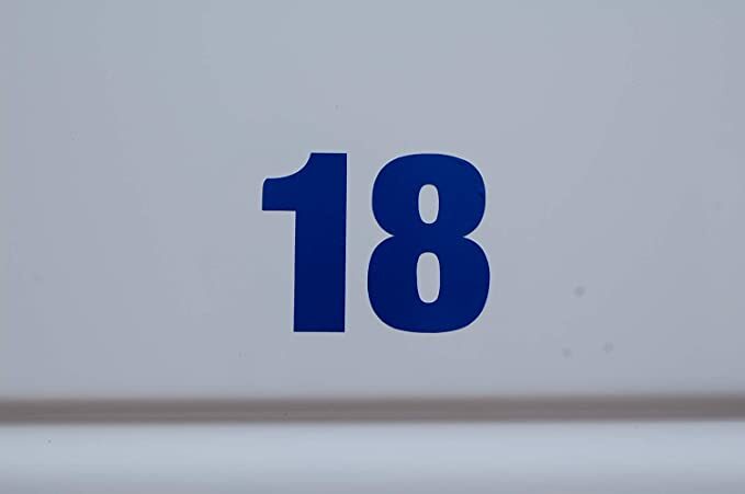 0-9 Reflective Numbers Blue Sticker Vinyl Decals CHOOSE 1" - 12" Set Of 40 (RV2) gallery