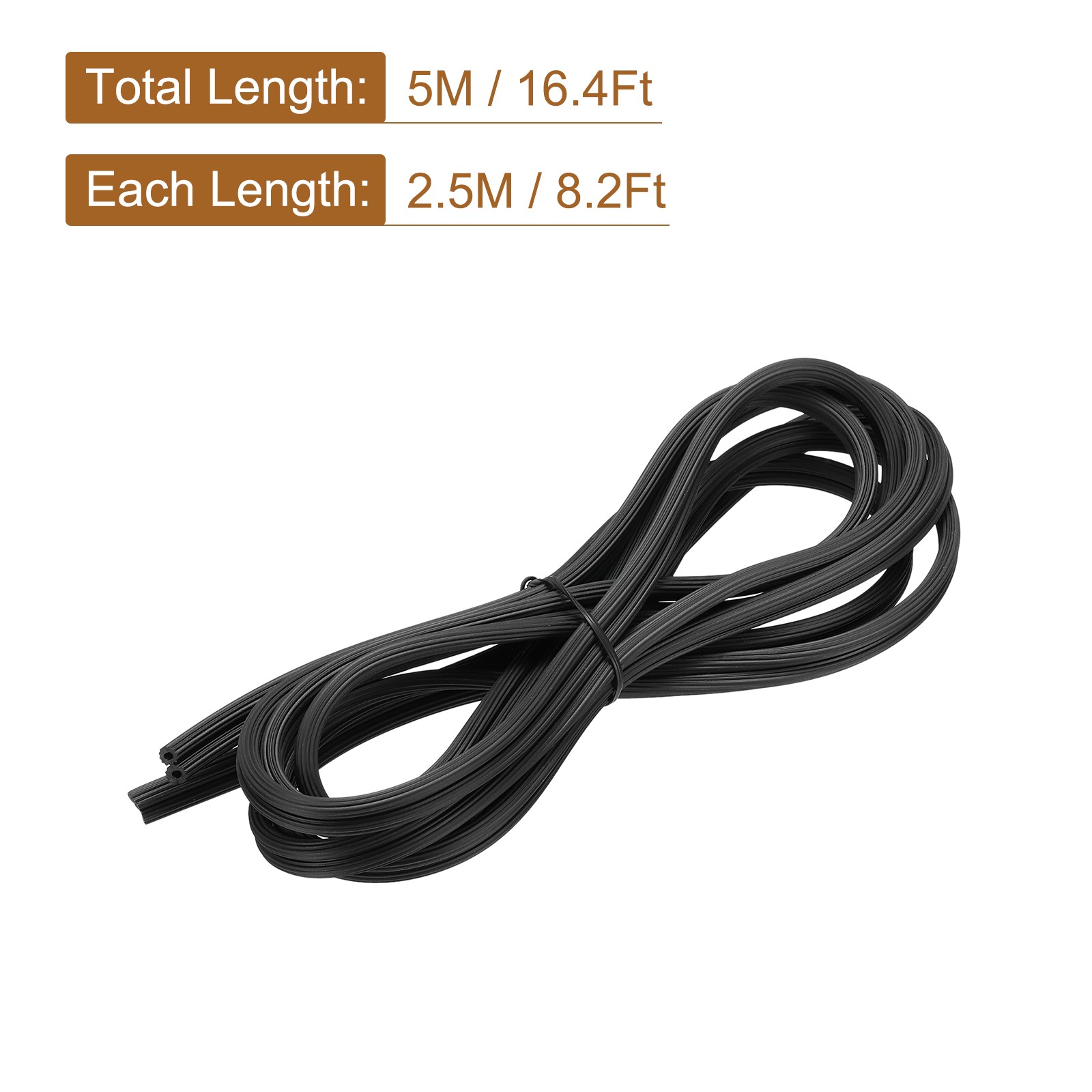 Screen Spline, 5M/16.4Ft Rubber Window Sealing Strip, 4.5mm OD Black gallery