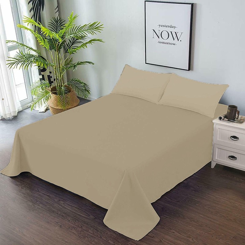 Soft Bedding 1000 - 1200 Thread Count 100% Cotton Taupe Solid Select Item gallery