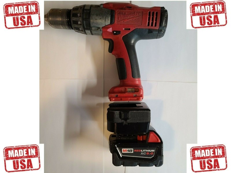 Milwaukee M18 Lithium battery to V18 Nicad tool adapter gallery