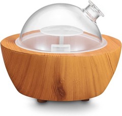 ESSENTIAL OIL DIFFUSER Wood Grain Glass Cool Mist Humidifier 280ml XANAPHIA