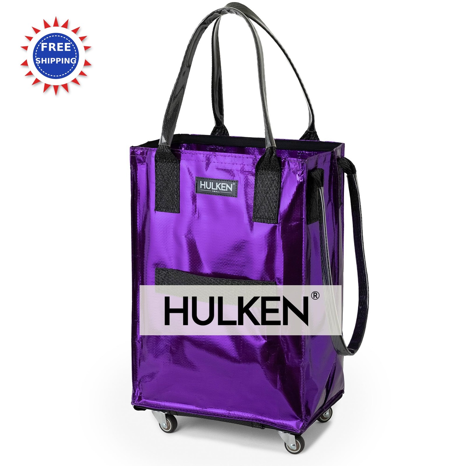 Reusable Grocery Bag On Wheels Shopping Trolley Rolling Tote Up to 66 lb HULKEN gallery