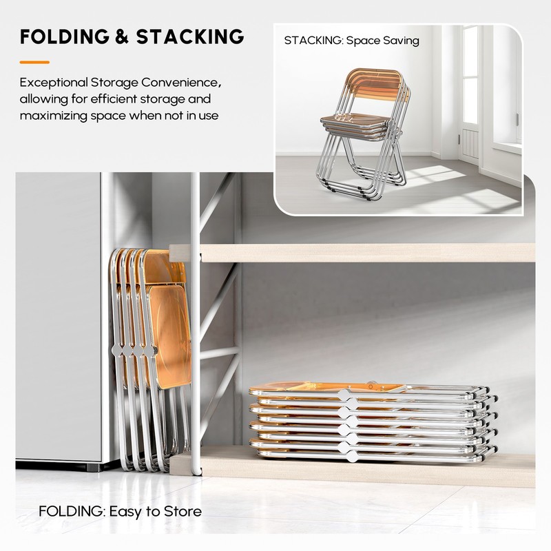 2PCS Plastic Folding Chairs Wedding Party Event Stackable Dining Chair 4 Colors gallery
