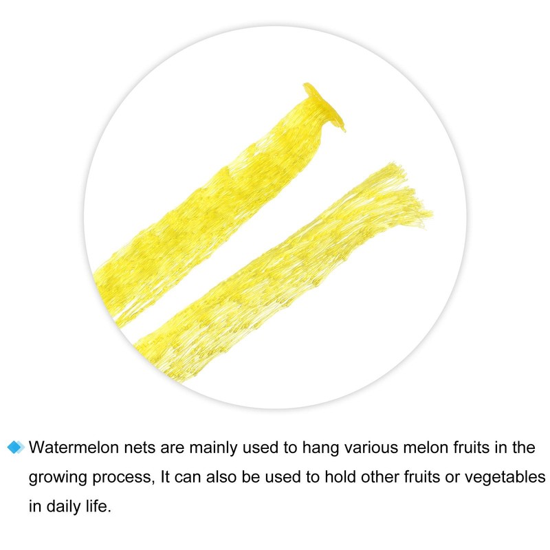 Watermelon Nets 23.62 Inch Hanging Melon Hammocks Bag for Garden Yellow 50 Pack gallery