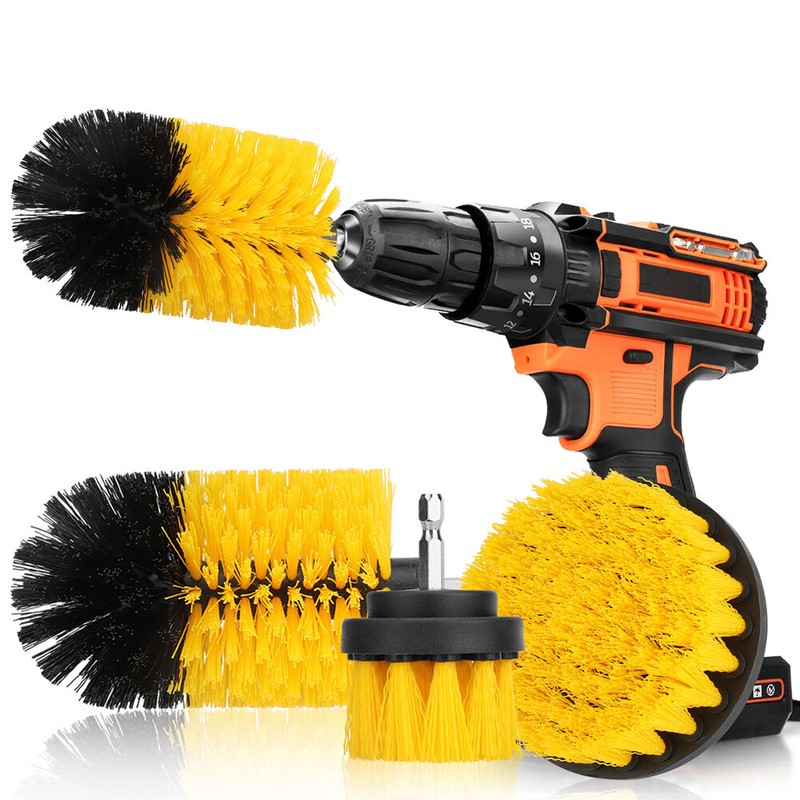 Drill Brush Attachment Set Power Scrubber Cleaning Kit Combo Scrub Tub Clean gallery