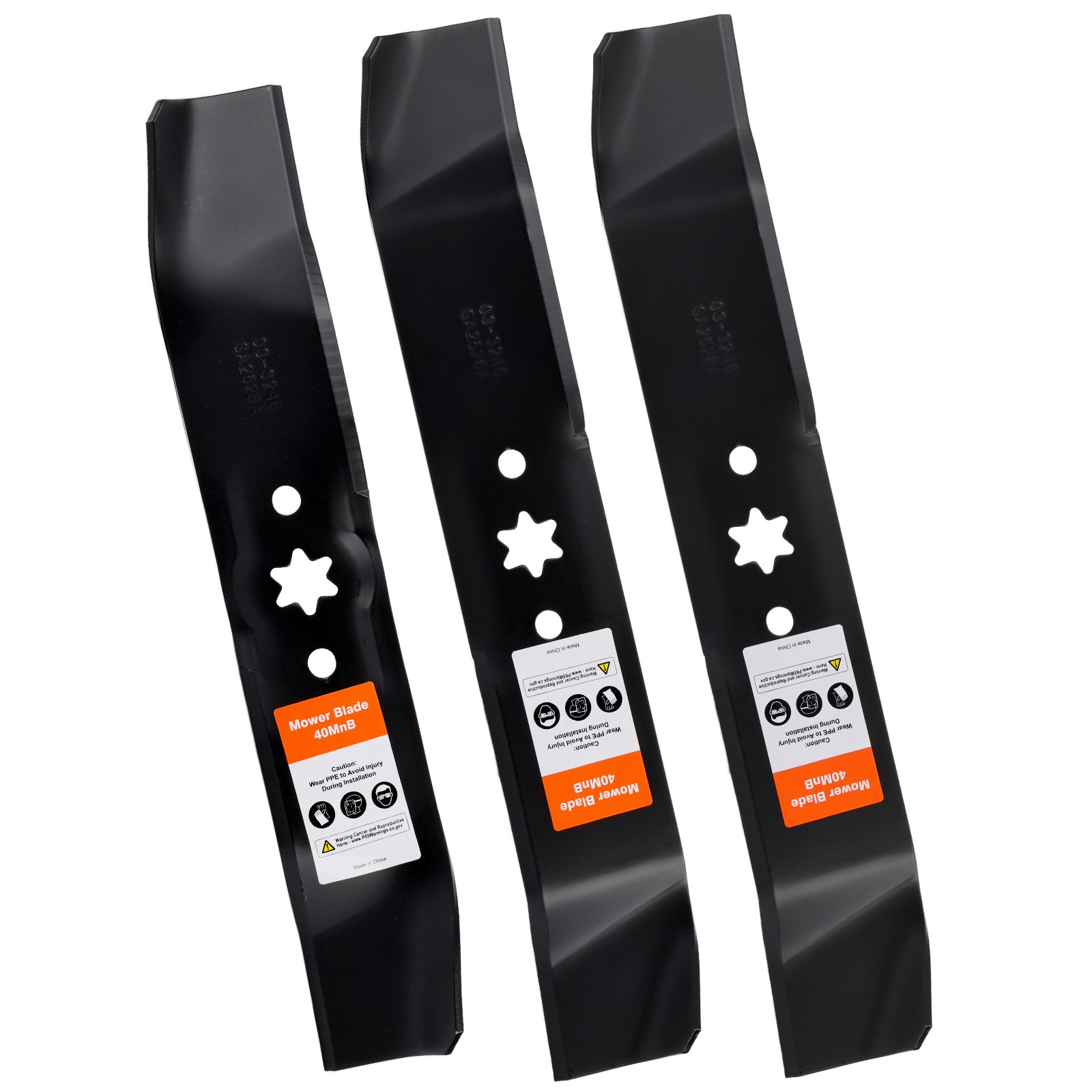 3X LT1045 Mulching Blades Set for Cub Cadet LT1046 Toro LX460 Troy Bilt GTX2446 gallery