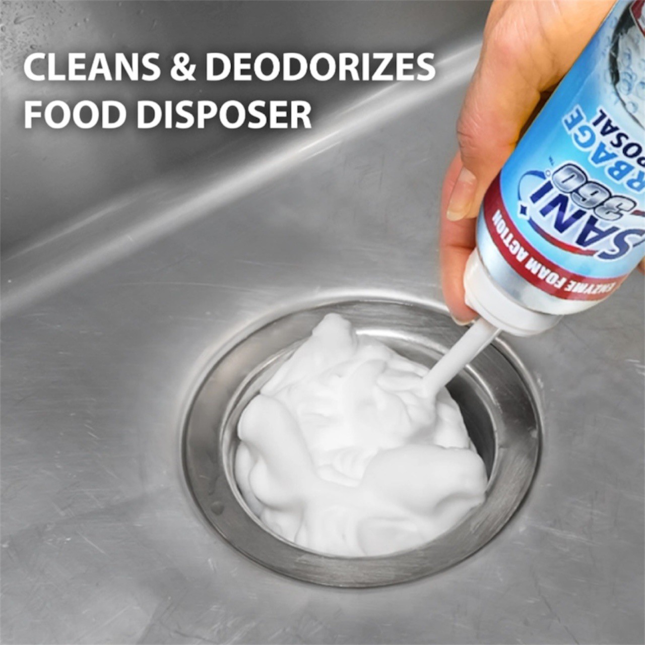 SANI 360° Garbage Disposal Cleaner & Deodorizer, Fresh Unscented, 10oz, 2 Count gallery