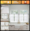 Sheer Light Filtering Cafe Curtains 36" Long, 4 Panels, Rod Pocket for Kitchen W gallery