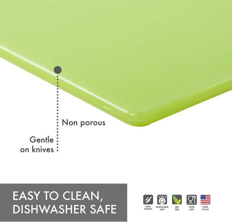 Plastic Cutting Board, High-Density Non-Porous Cutting Surface, 11 x 14.5 Inch gallery