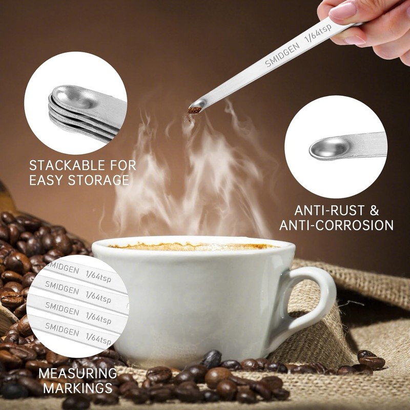 2 PCS 1/64 Teaspoon(1/64 Tsp | 0.083 mL | cc) Teaspoon, Silver gallery
