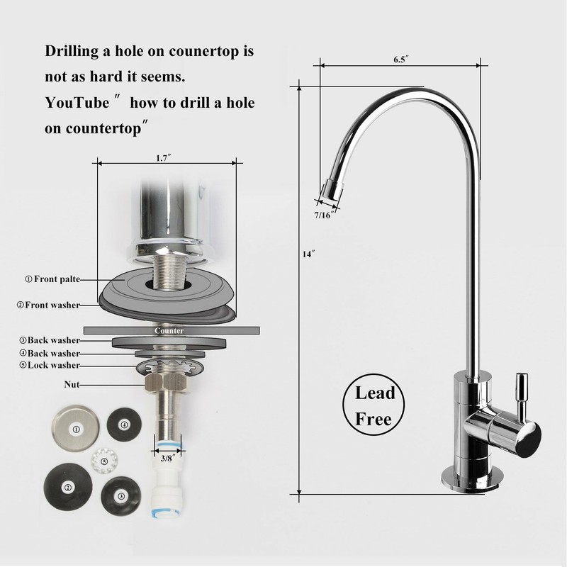 5 Stage Reverse Osmosis RO System Drinking Water Filter 75 GPD with Booster Pump gallery