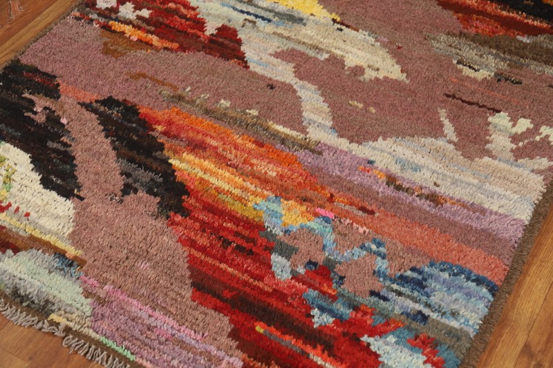 Abstract Wool Moroccan Oriental Rug Contemporary Hand-made Pakistani Carpet 4x6 gallery