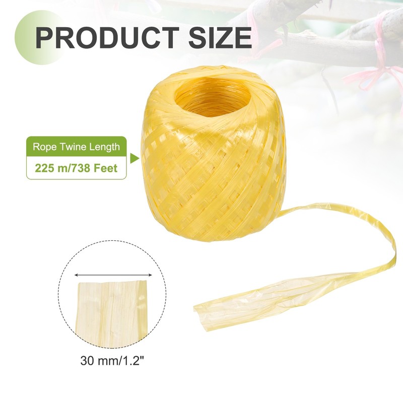Polyester Nylon Plastic Twine 30 Mm-225 m Long Household Packing Yellow gallery