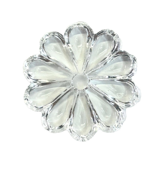 Czech Crystal Full-Cut Center Hole Rosette Chandelier Part 1.5" Clear LOT OF 10 gallery
