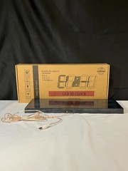 CHKOSDA Rectangular Shape Multipurpose LED 3D Digital Display Wall Clock