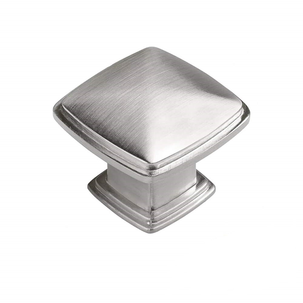 Square Knob Kitchen/Bathroom Cabinet Hardware Brushed Nickel KPT