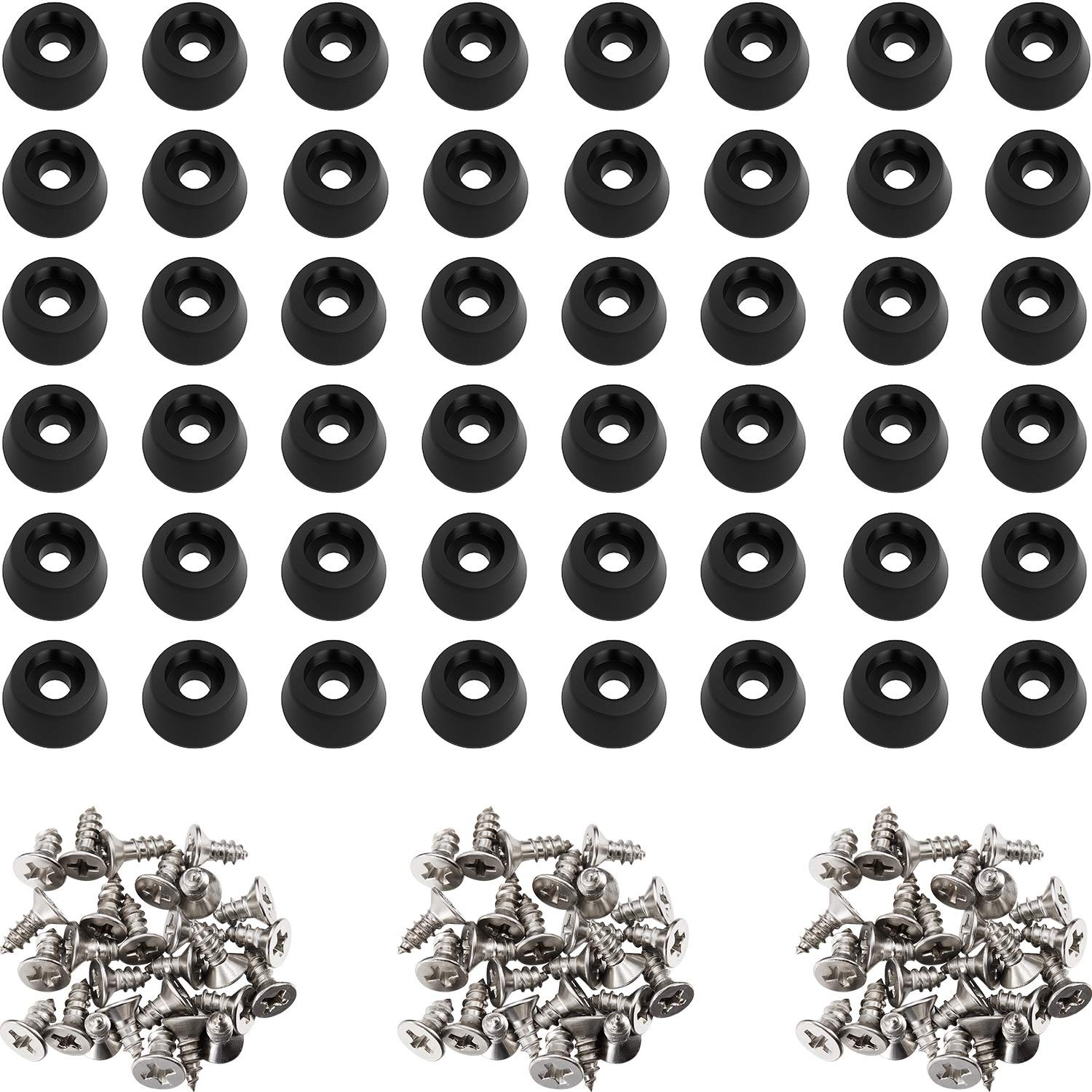 200 Pieces Soft Cutting Board Rubber Feet Stainless Steel Screws, 0.28 x 0.59 gallery