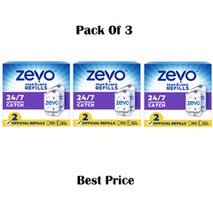 Zevo Flying Insect Trap Refill: 2 Indoor Light Trap Refill (6 Refill Cartridges)
