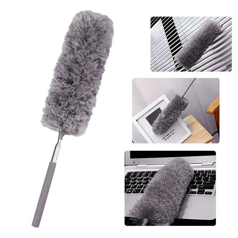 Microfiber Duster Soft Feather Dusting Brush Household Extendable Cleaning Tool gallery