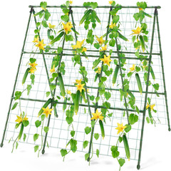 Metal A-Frame Garden Trellis for Climbing Plants, 48×48 Inch Support
