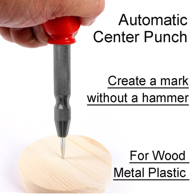 2PCs Automatic Center Punch Strikes Surface Hammer Spring Loaded Window Breaker gallery