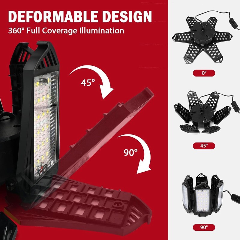 LED Work Light Compatible with Milwaukee 18V Battery, 68W 6800LM LED Garage gallery
