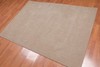 4'7" x 6’7" Handmade Loop & cut Pile 100% Wool Area rug Modern Tan gallery