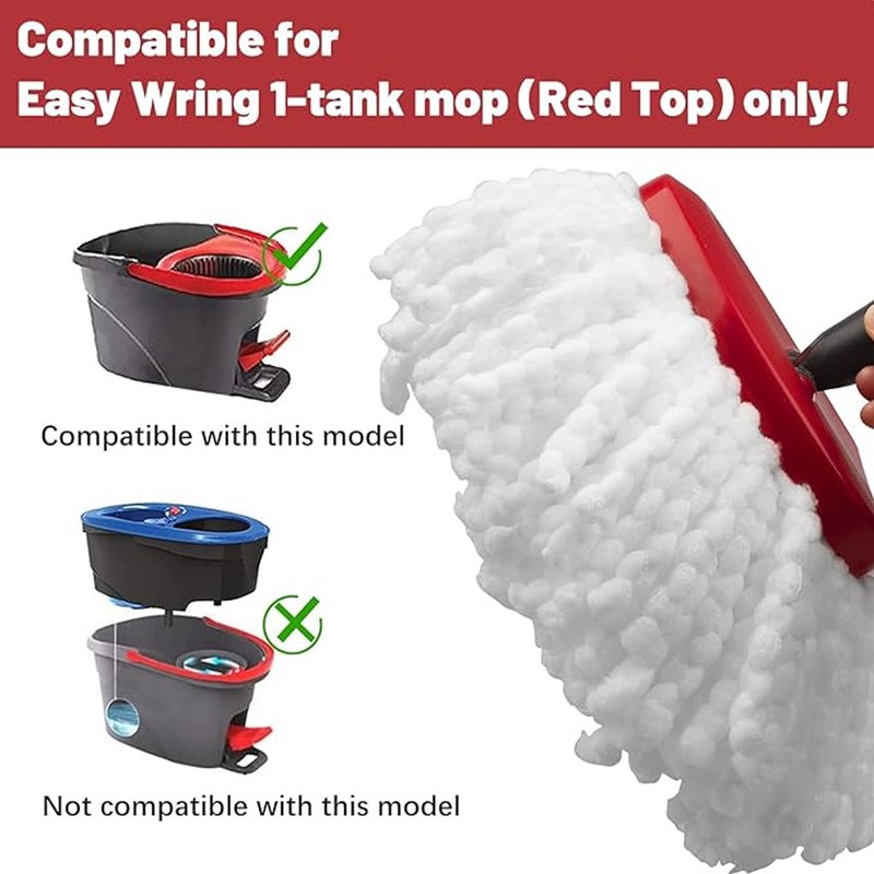 Replacement Microfiber Mop Head Easy Clean Wring Refill For O-Cedar Spin Mop Kit gallery
