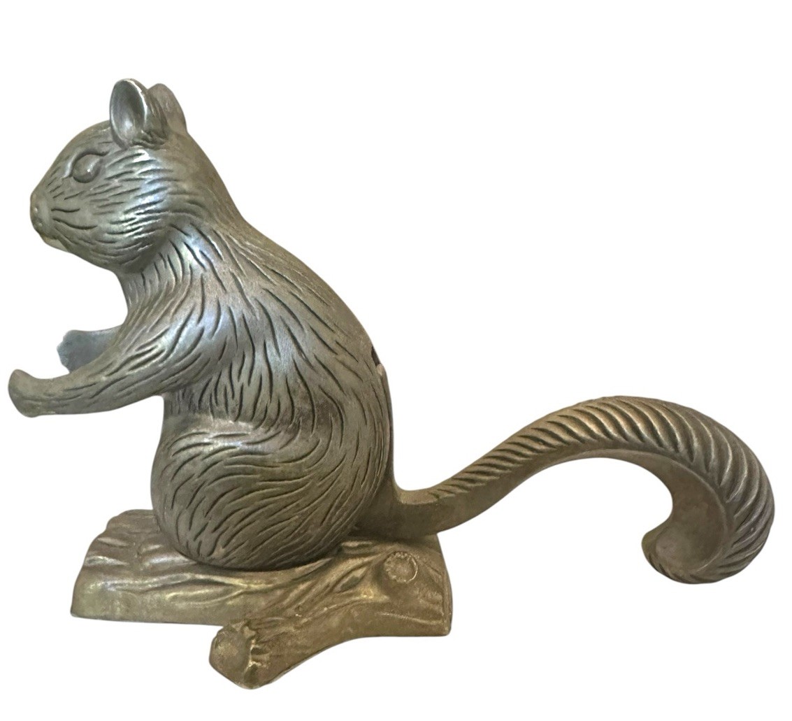 Vintage Squirrel Nut Cracker Silver Plate Nice Detail Heavy Cottage Core EUC gallery