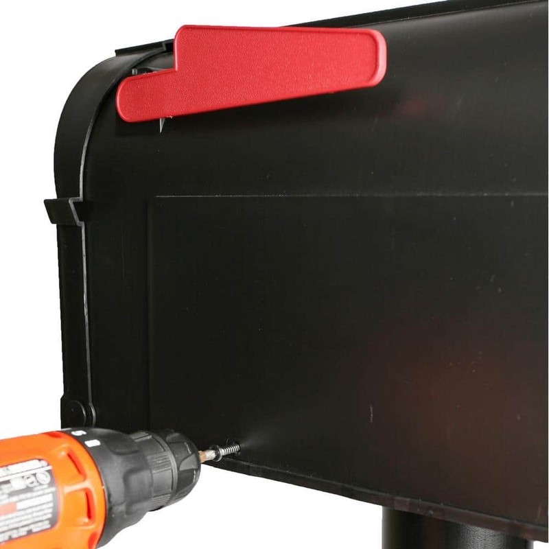 Mailbox and Post Kit, Black Durable Construction Will Not Rust, Hardware Include gallery