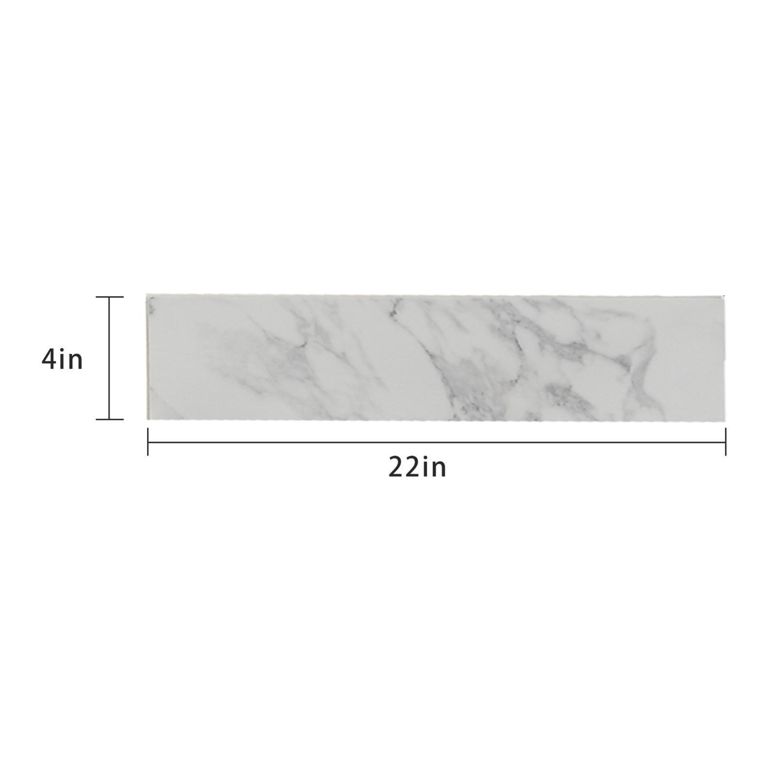 Bathroom Sink Side Splash 22 X 4 Inch Artificial Marble Stone Bianco Carrara gallery