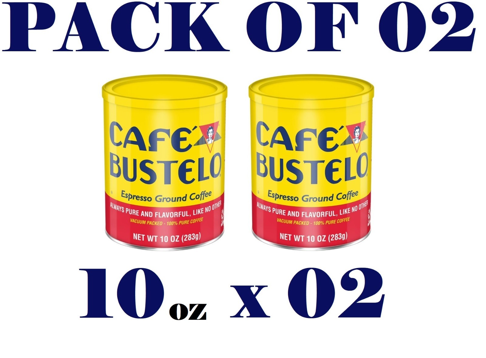 Cafe Bustelo, Espresso Style Dark Roast Ground Coffee 10 oz Can (PACK OF 02) gallery