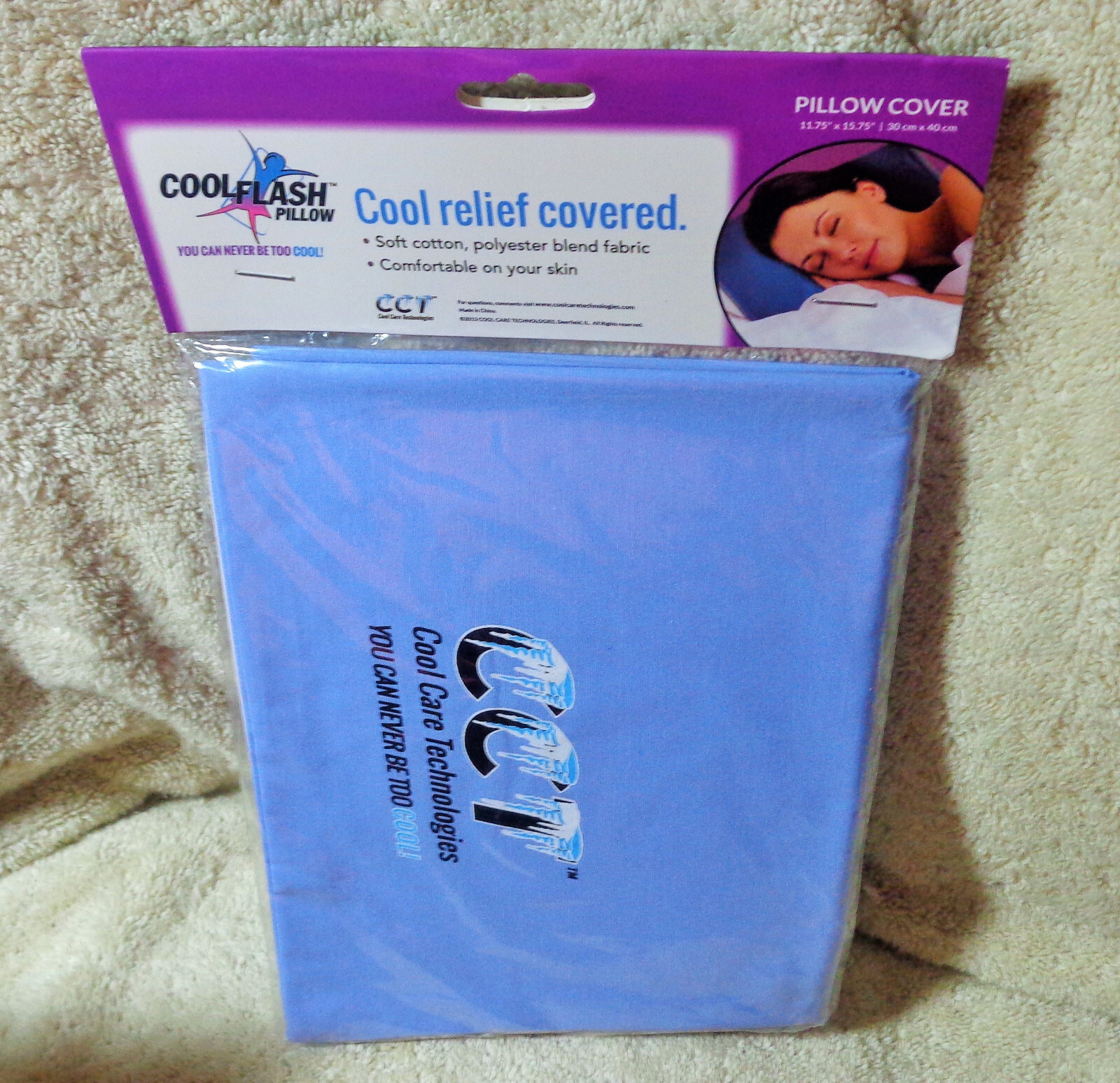 CoolFlash CCT Pillow Cover Only 11.75" x 15.75" Poly Cotton Blend gallery
