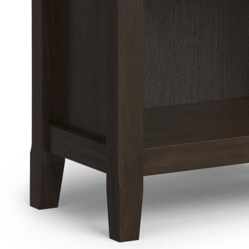 Amherst 70 In. Tall Hickory Brown Solid Wood 5-Shelf Transitional Bookcase with gallery
