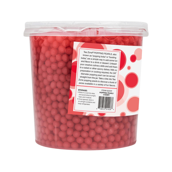 Tea Zone Cherry Popping Pearls/ Bursting/ Popping Boba(B2059, 7 lbs)for Boba Tea gallery