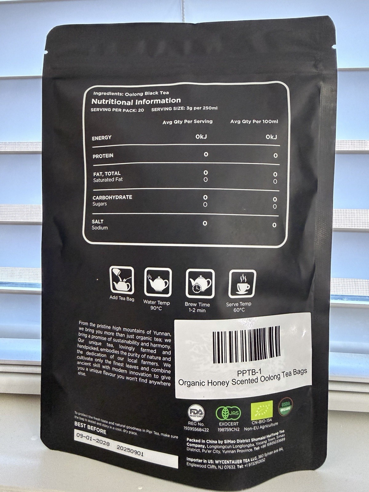 PiPi Tea Organic Honey Scented Oolong Tea Bags gallery