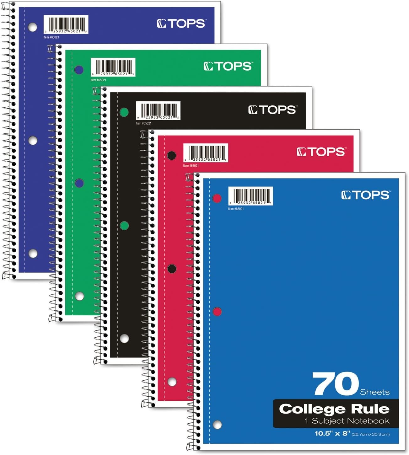 1 Oxford Spiral 1-Subject Notebook, College Ruled Paper 70 Sheets Color May Vary gallery