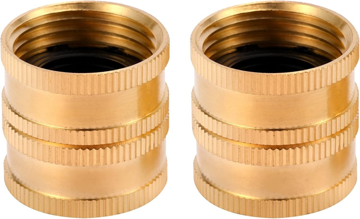 2 Pack 3/4 Inch Garden Hose Connector Dual Swivel Male to Male Double Female Fit gallery
