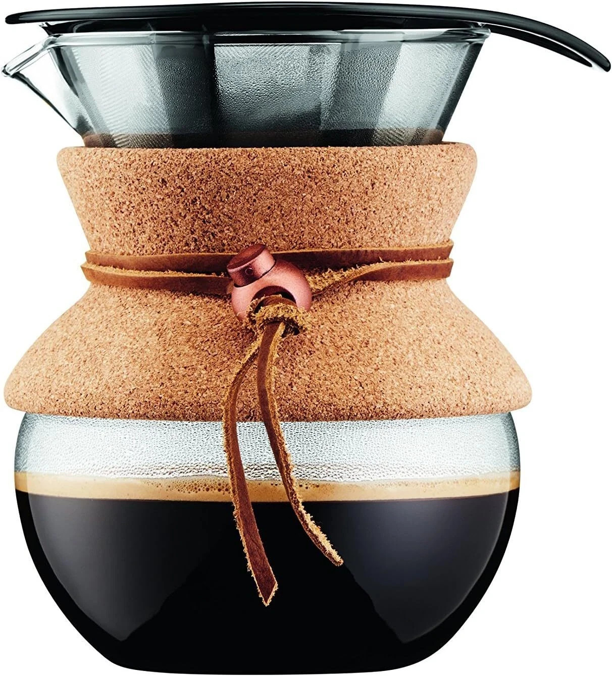 Bodum Pour Over Coffee Maker with Permanent Filter 17oz 4 Cup Cork Sleeve NEW gallery