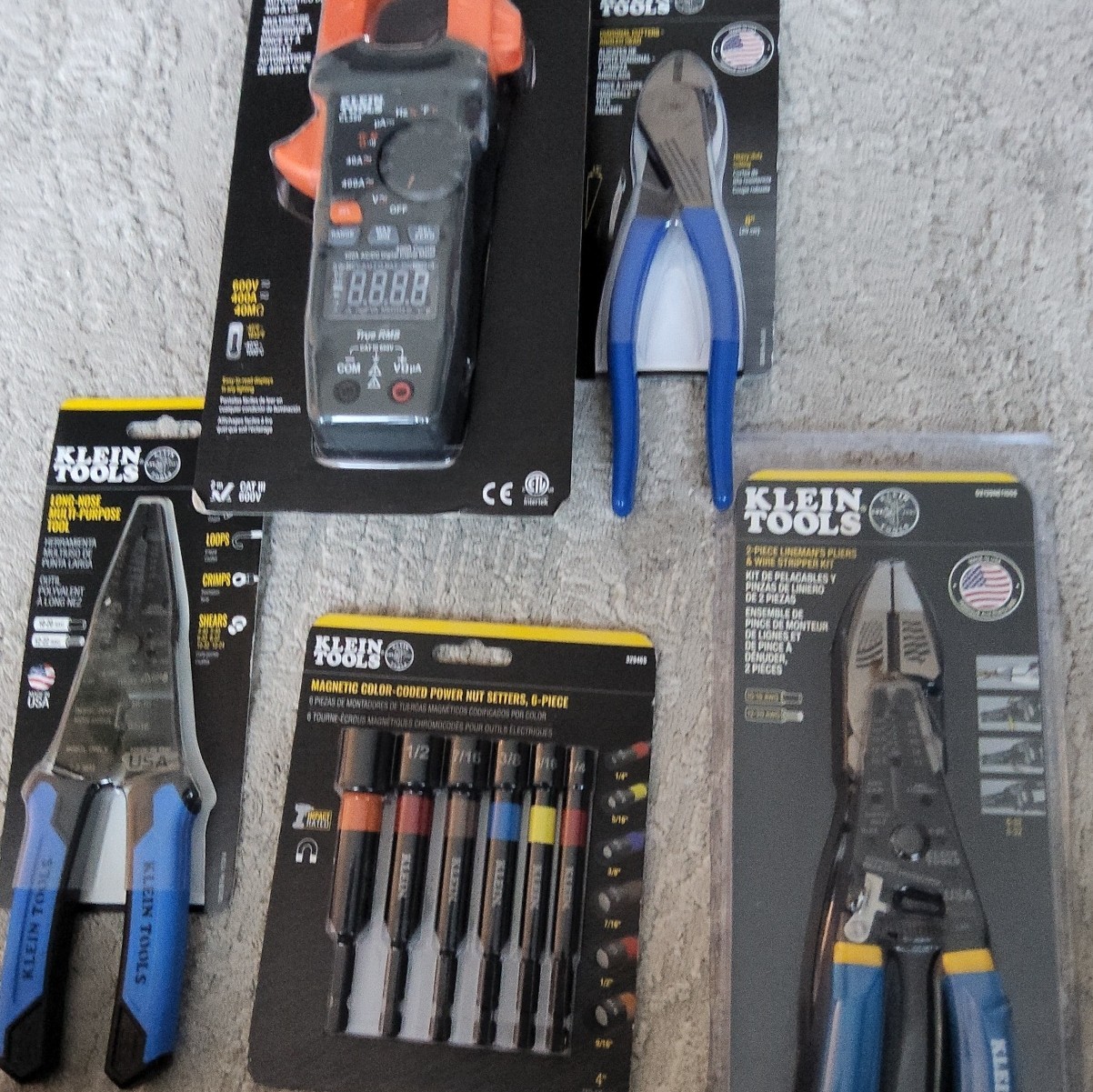 Klein Tools CL390 6pc Tool Set Clamp Meter + Wire Stripper + Pliers + Cutters gallery