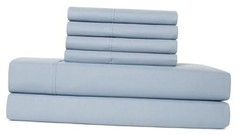 Sheets Set 6 Piece Cooling Bed Sheets with 4 Envelope Pillowcases Full Blue