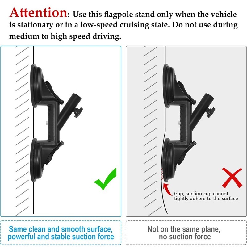 Quick Flag Mount for RVs Suction Cup Flag Pole Holder Metal RV Flag Pole Mount gallery