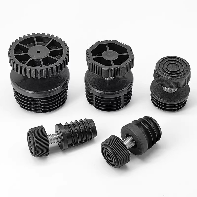Nut Threaded Leveling Feet & Pipe Caps M6/M8 - For Cabinets, Tables & Bar Stools gallery