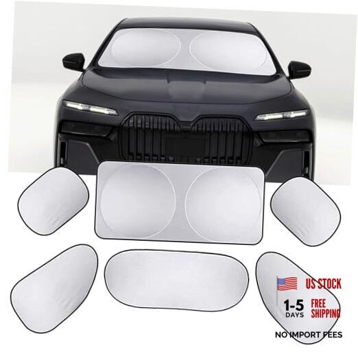 Six Piece Car Window Glass Sunshade Kit, Reflective Interior Privacy gallery