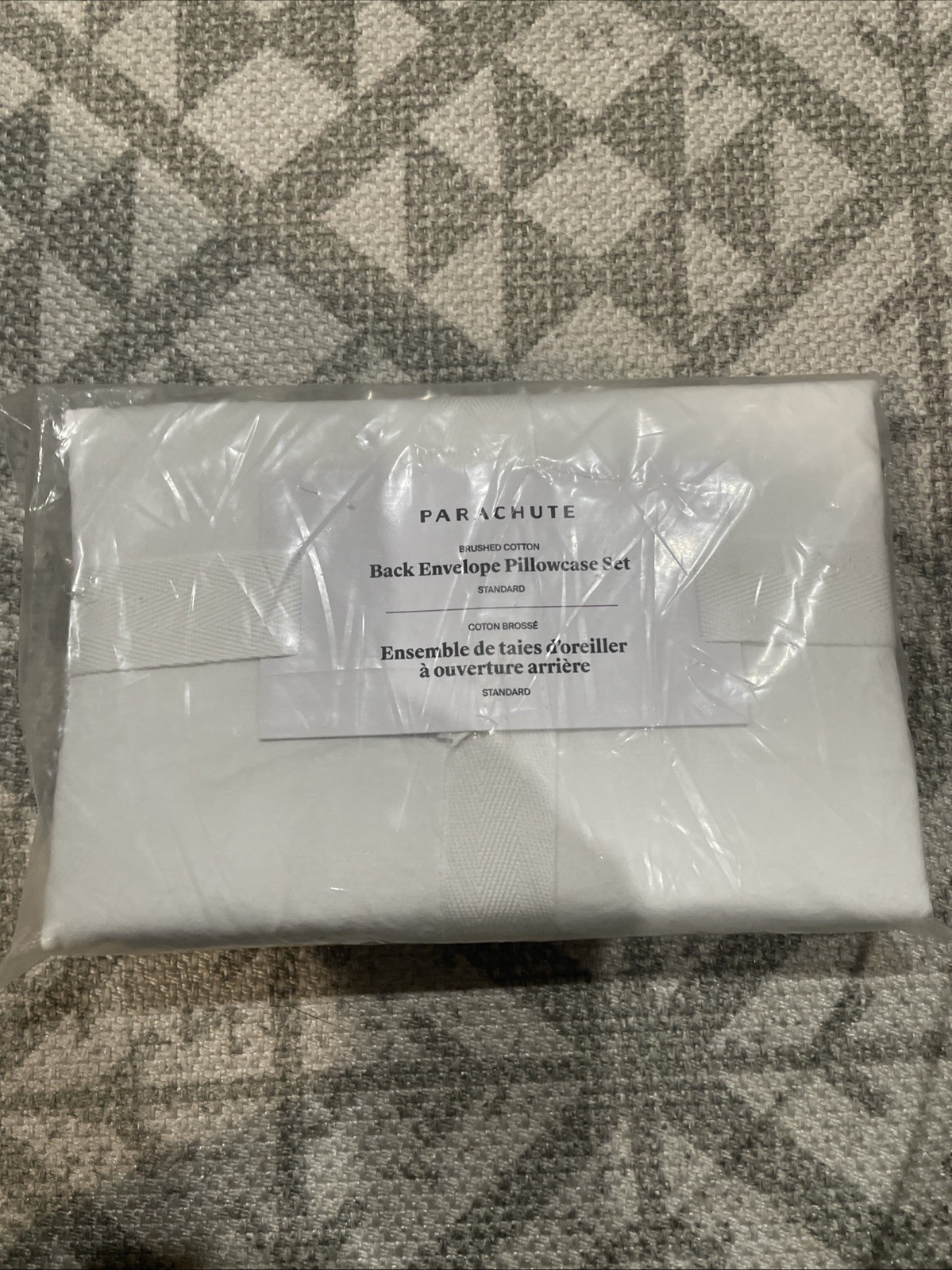 Parachute Back Envelope Standard Pillowcase Set Cotton , White gallery