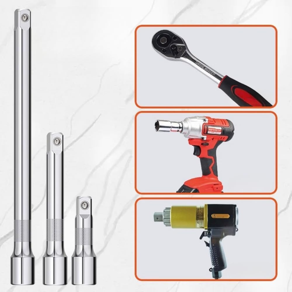 4PCS 1/4 Inch Socket Extension Bar Set Quarter Inch Drive Socket Extension Set gallery